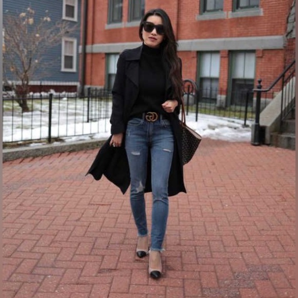 Classic Double Breasted London Fog Trench Coat